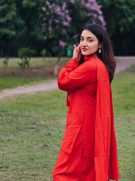Cotton Blend Festive Suit Set