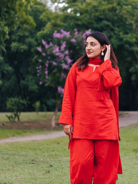 Cotton Blend Festive Suit Set
