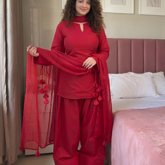 Cotton Blend Festive Suit Set
