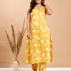 Yellow Lotus Charm Co-ord Sets
