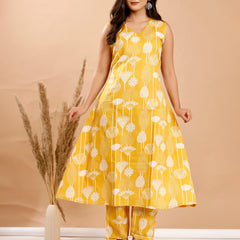 Yellow Lotus Charm Co-ord Sets