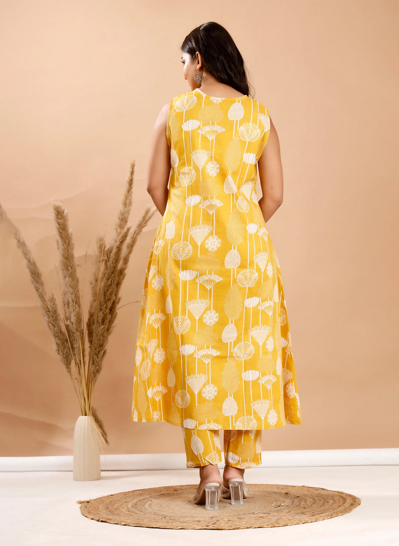 Yellow Lotus Charm Co-ord Sets