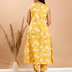 Yellow Lotus Charm Co-ord Sets