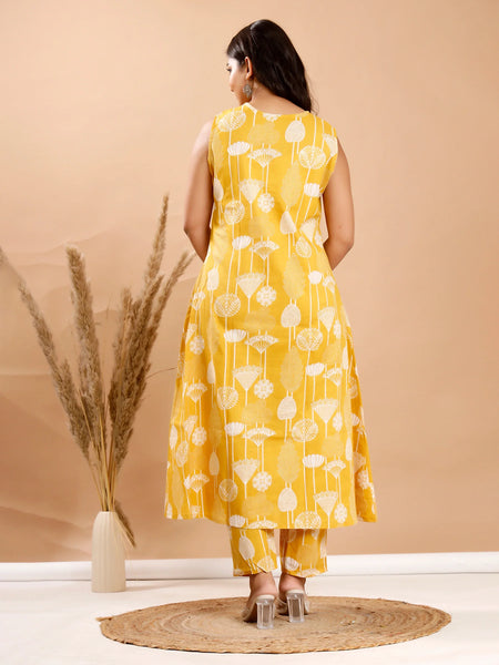 Yellow Lotus Charm Co-ord Sets