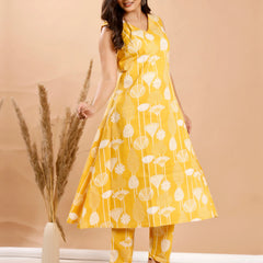 Yellow Lotus Charm Co-ord Sets